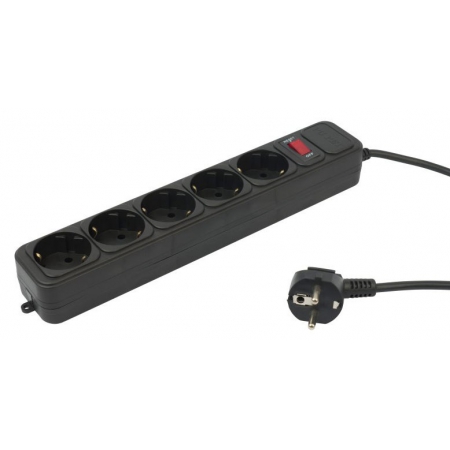 фильтр питания pc pet ap01006-1.8-bk 1.8м (5 розеток) черный