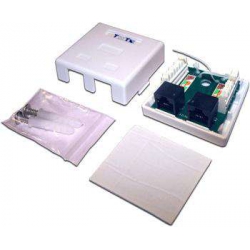 розетка наст. rj-45 cat.5 2 порта (smn-2wt)