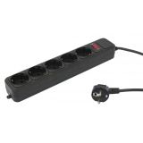 Фильтр питания PC Pet AP01006-1.8-BK 1.8м (5 розеток) черный