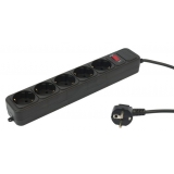 Фильтр питания PC Pet AP01006-3-BK 3м (5 розеток) черный