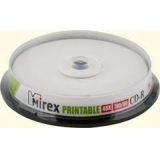 Диск CD-R Mirex 700 Mb 48-х printable Cake box 10шт