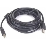 Кабель USB 2.0 AM/BM 3 м (пакет) экранированный, позолоченные контакты, черный (Gembird CCP-USB2-AMBM-10)