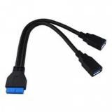 Переходник с матернской платы USB 20pin на 2xUSB3.0 50 см