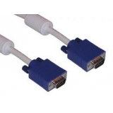 Кабель VGA (15M/15M) 1.8 м (пакет) тройное экранированние, ферритовые кольца, белый (Gembird CC-PPVGA-6)